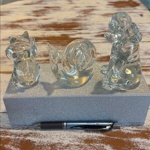 Elegant Glass Animal Figurines